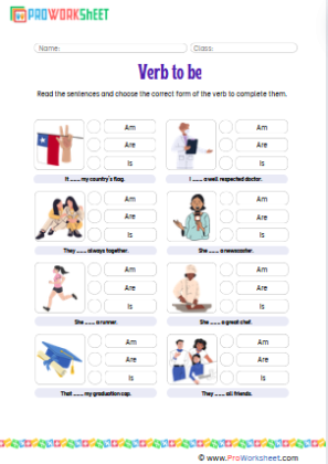 is am are worksheet for class 1